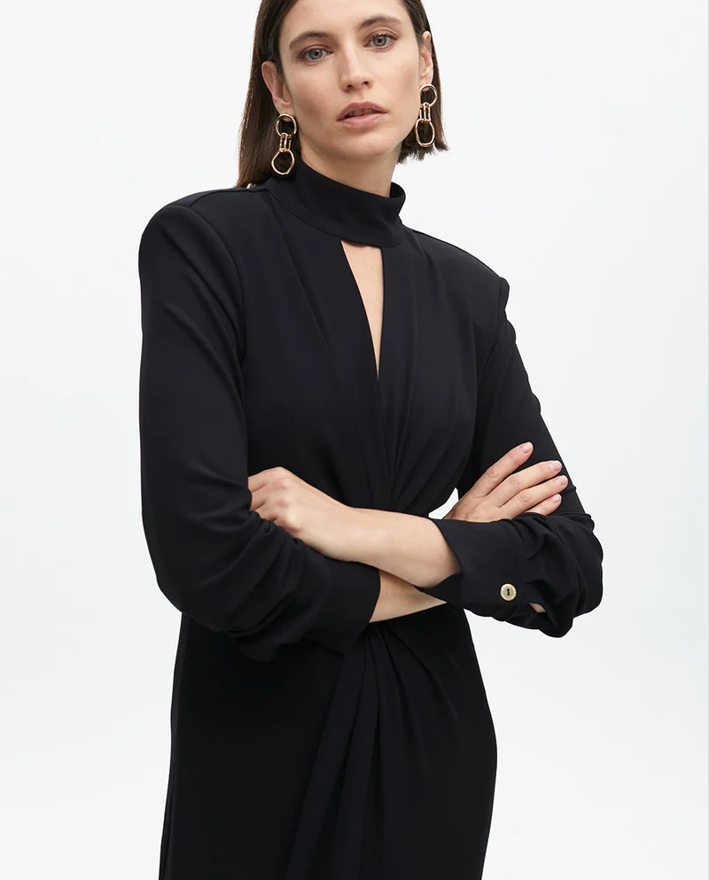 Lola Casademunt Long Dress with Neck Detail